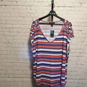 Ashley Stewart Cold Shoulder Top, S:22/24